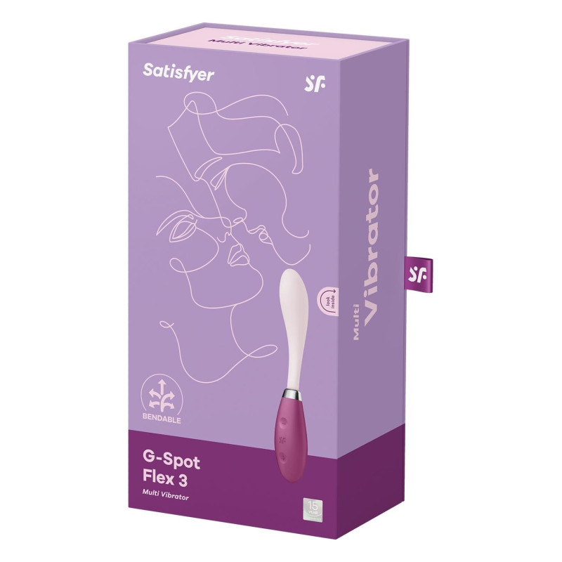 Вибратор Satisfyer G-Spot Flex 3 Red, гибкий ствол с фиксацией положения Вибратор Satisfyer G-Spot Flex 3 Red, гибкий ствол с фиксацией положения