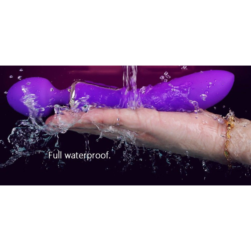 Вибромассажер двухсторнний Leten AV Heat Purple с подогревом Вибромассажер двухсторнний Leten AV Heat Purple с подогревом