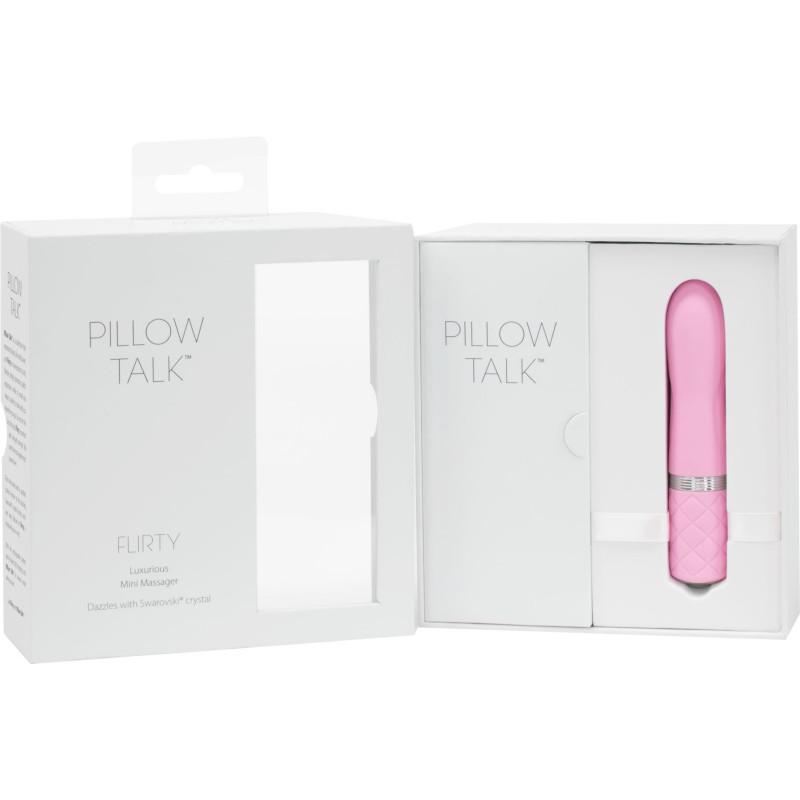 Роскошный вибратор PILLOW TALK Flirty с кристаллом Сваровски Розовый