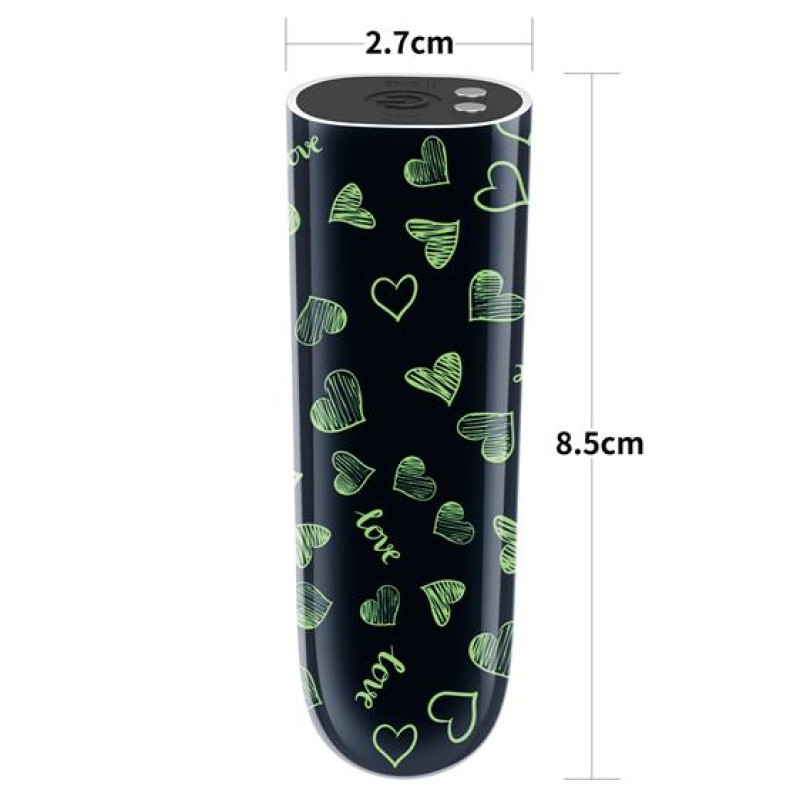 Виброшарики LoveToy Rechargeable GlowLoveToyinLoveToytheLoveToydark Heart Massager