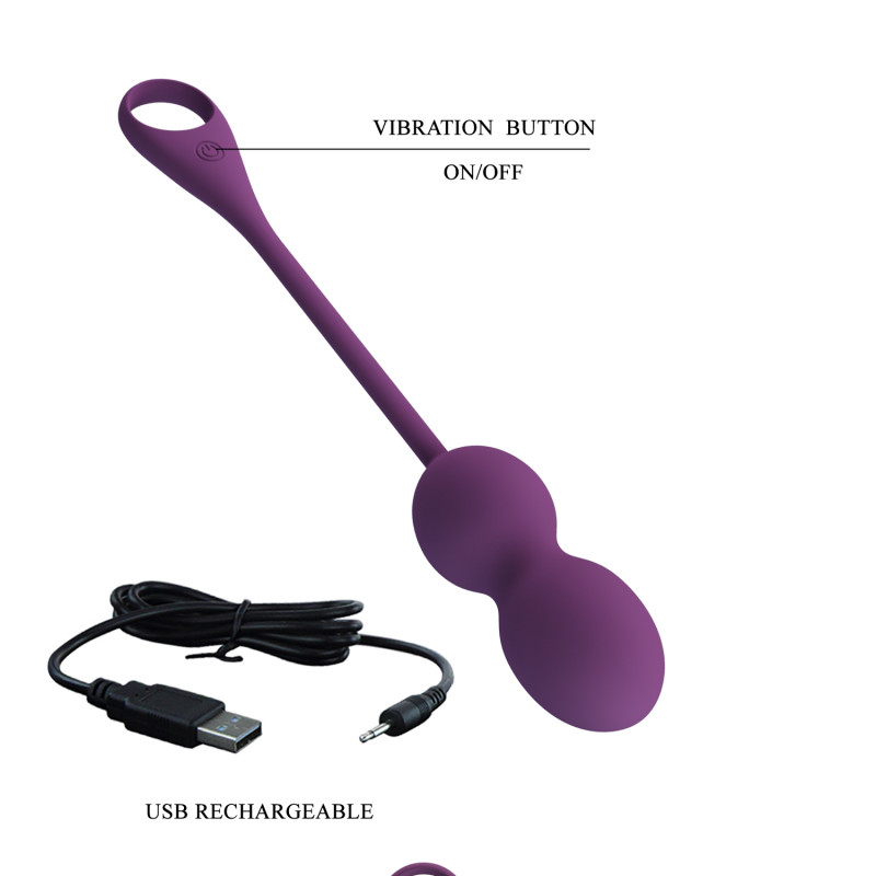 Виброяйцо Pretty Love Elvira Balls Dark Purple