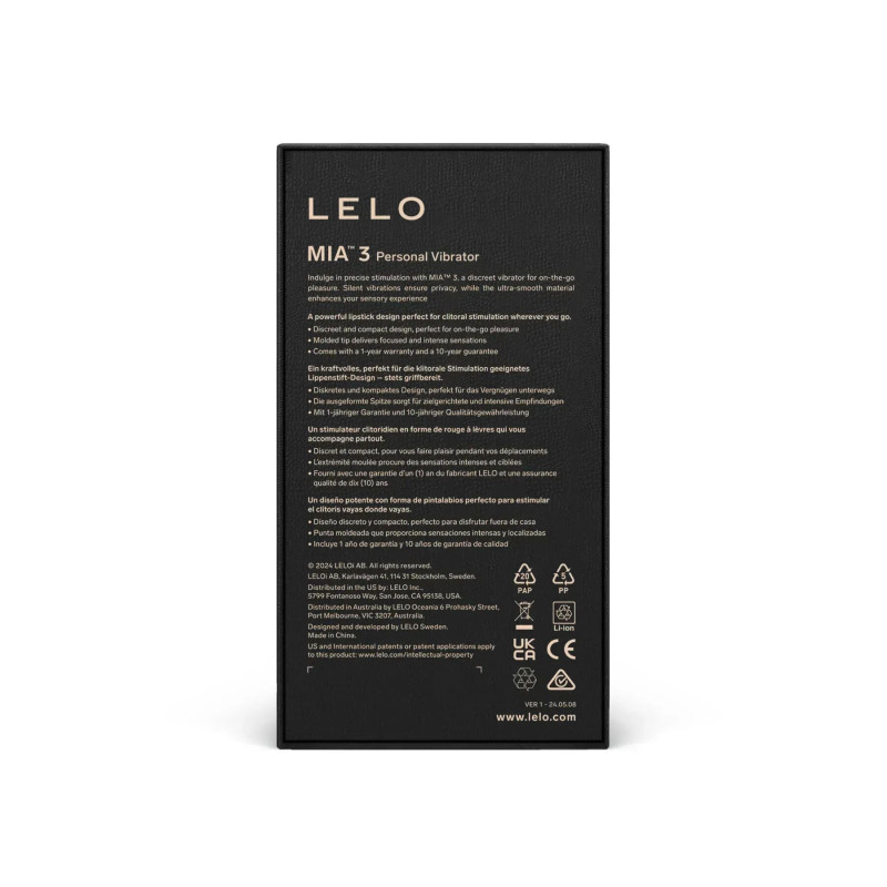 Шикарная вибропуля LELO Mia 3 Black