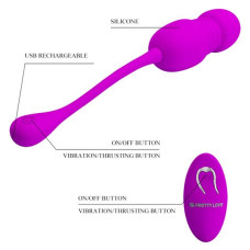 Виброяйцо Pretty Love Callieri Thrusting Vibrating Egg Purple