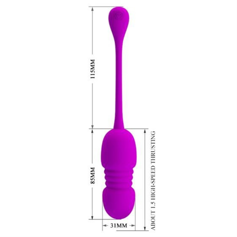 Віброяйце Pretty Love Callieri Thrusting Vibrating Egg Purple