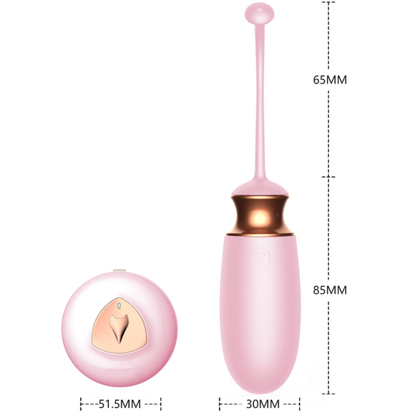 Виброяйцо B - Series Fox Vibrating Silicone Love Egg, USB, 10 Function, Heating, Voice Control Pink