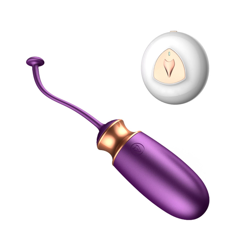Виброяйцо B - Series Fox Vibrating Silicone Love Egg, USB, 10 Function, Heating, Voice Control Purple