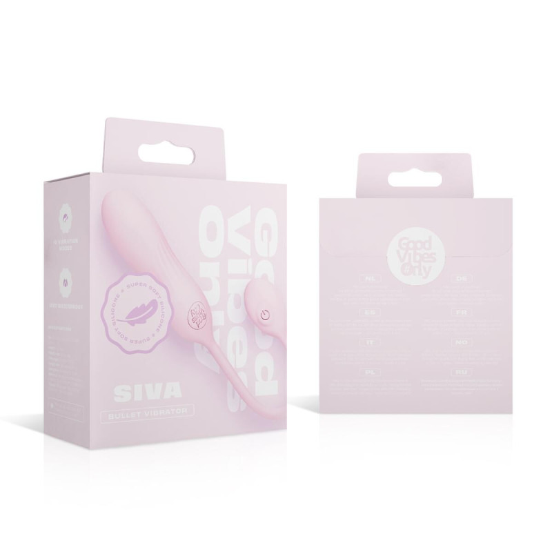Виброейте Good Vibes Only - SIVA Bullet Vibrator Soft Silicone - Pink
