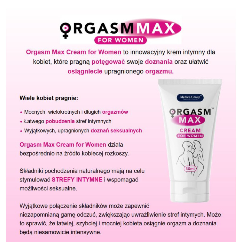 Крем для женщин Medica Group Orgasm Max 50 мл Крем для женщин Medica Group Orgasm Max 50 мл