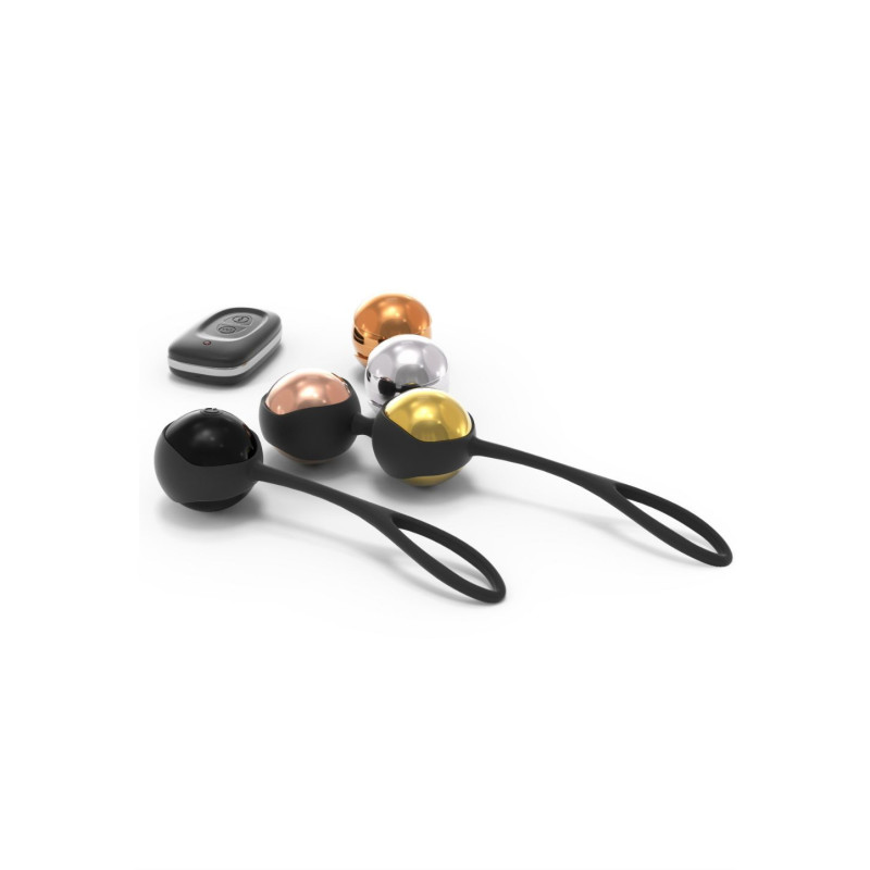 Набор вагинальных шариков Dorcel Training Balls, диам. 3,4 см, вес 20-117гр, есть вибрация, пульт ДУ Набор вагинальных шариков Dorcel Training Balls, диам. 3,4 см, вес 20-117гр, есть вибрация, пульт ДУ