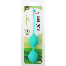 Вагинальные шарики Dreamtoys SEE YOU IN BLOOM DUO BALLS 3,6 см Зеленые