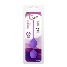 Вагинальные Шарики Dreamtoys See You In Bloom Duo Balls 29 мм Фиолетовые