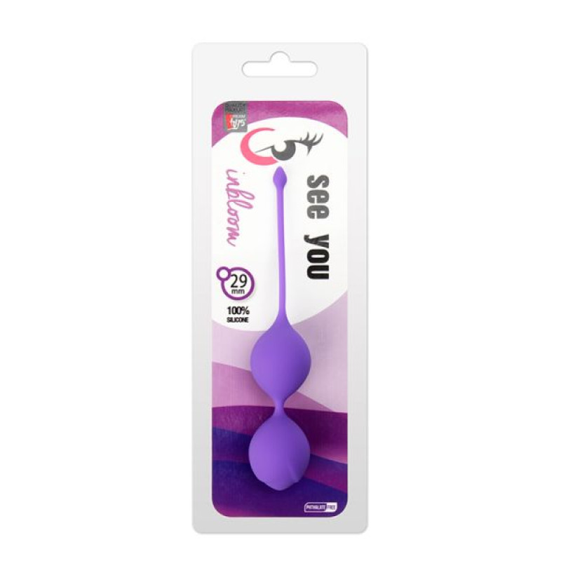 Вагинальные Шарики Dreamtoys See You In Bloom Duo Balls 29 мм Фиолетовые
