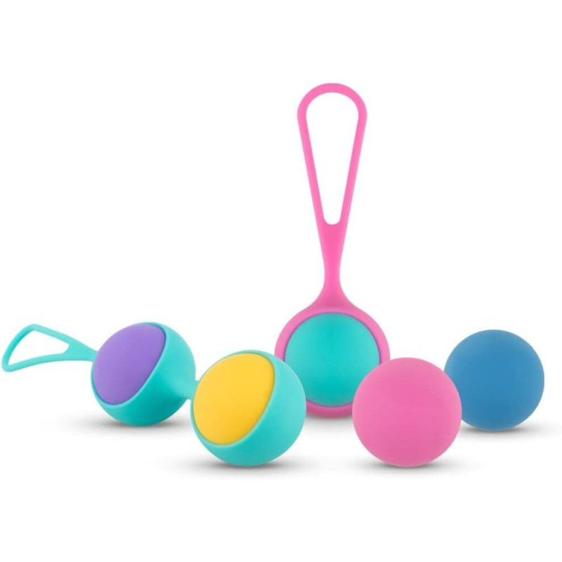 Набор вагинальных шариков PMV20: Vita – Kegel Ball Set, масса 40, 50, 60 г, два держателя