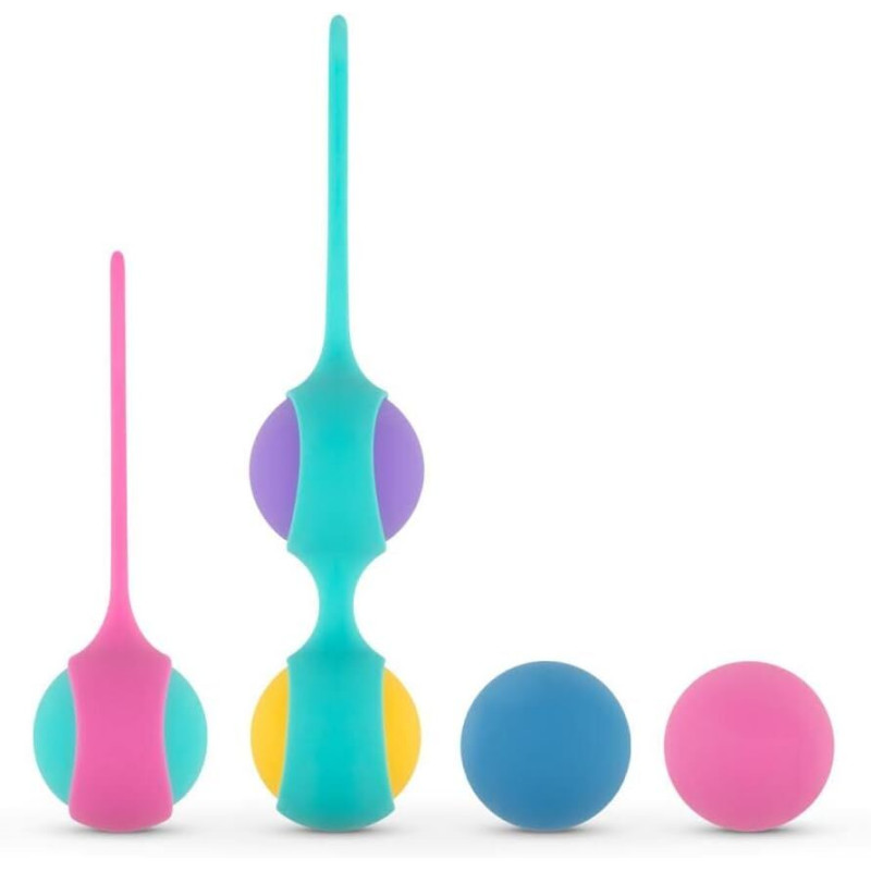 Набор вагинальных шариков PMV20: Vita – Kegel Ball Set, масса 40, 50, 60 г, два держателя