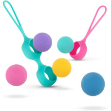 Набор вагинальных шариков PMV20: Vita – Kegel Ball Set, масса 40, 50, 60 г, два держателя