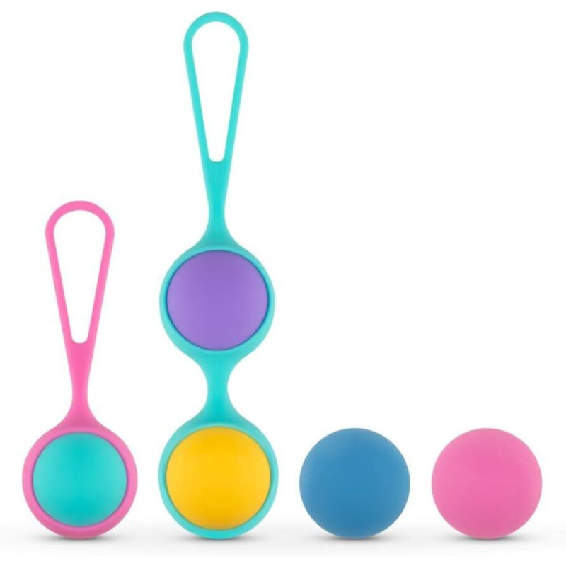 Набор вагинальных шариков PMV20: Vita – Kegel Ball Set, масса 40, 50, 60 г, два держателя