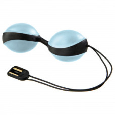 Вагинальные шарики Amor Vibratissimo DuoBalls Charger Голубые/Черные