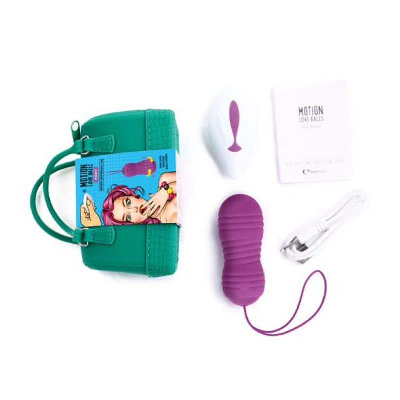 Вагинальные шарики с жемчужным массажем FeelzToys Motion Love Balls Foxy с пультом ДУ, 7 режимов Вагинальные шарики с жемчужным массажем FeelzToys Motion Love Balls Foxy с пультом ДУ, 7 режимов