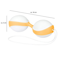 Вагинальные шарики Amor Gym Balls белый/желтый