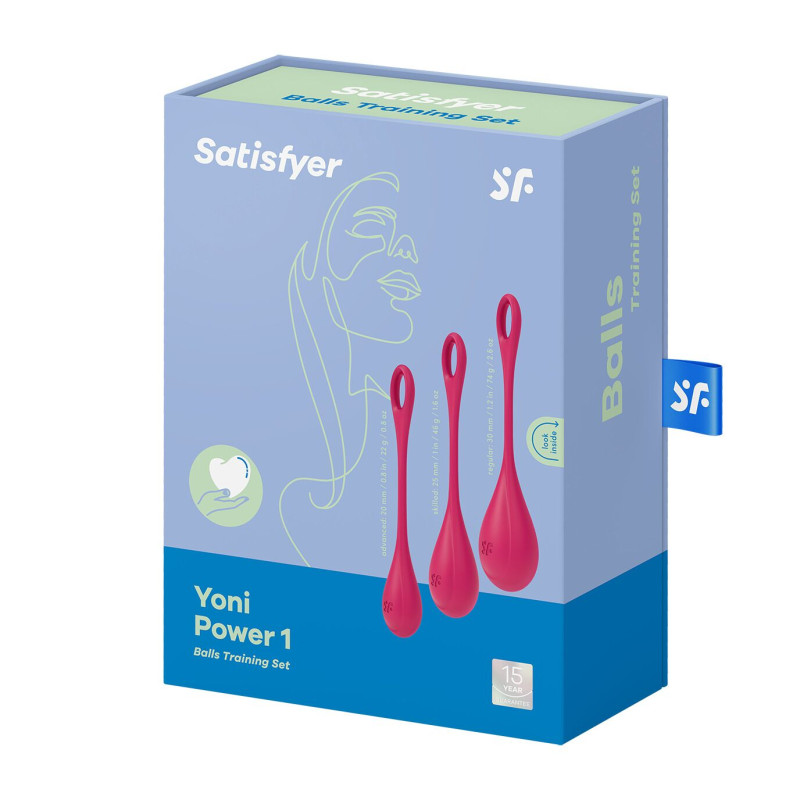 Набор йони бусин Satisfyer Yoni Power 1, диаметр 2-2,5-3 см, вес 22-46-74 гр Красный Набор йони бусин Satisfyer Yoni Power 1, диаметр 2-2,5-3 см, вес 22-46-74 гр Красный