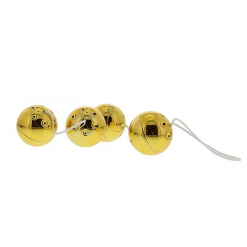Вагінальні кульки Seven Creations 4 Gold Vibro Balls