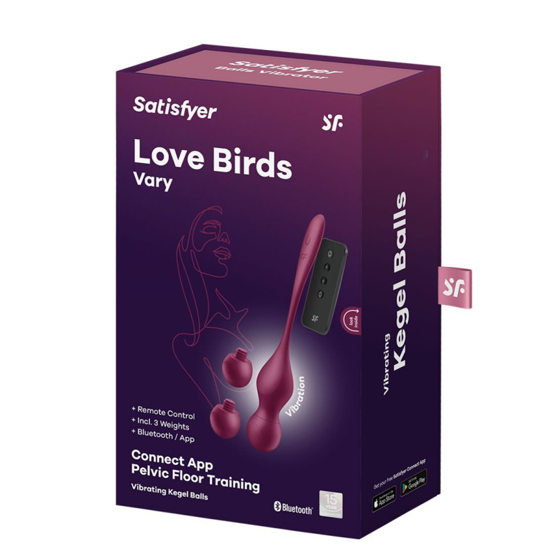 Вагинальные шарики с вибрацией Satisfyer Love Birds Vary Connect App Вагинальные шарики с вибрацией Satisfyer Love Birds Vary Connect App