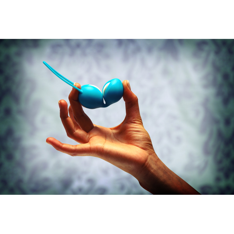 Вагинальные шарики Fun Factory Smartballs Teneo Duo Белые/Голубые Вагинальные шарики Fun Factory Smartballs Teneo Duo Белые/Голубые