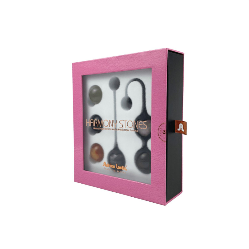 Вагинальные шарики Adrien Lastic Harmony Stones, полудрагоценные камни, диаметр 3 см, 2 держателя Вагинальные шарики Adrien Lastic Harmony Stones, полудрагоценные камни, диаметр 3 см, 2 держателя