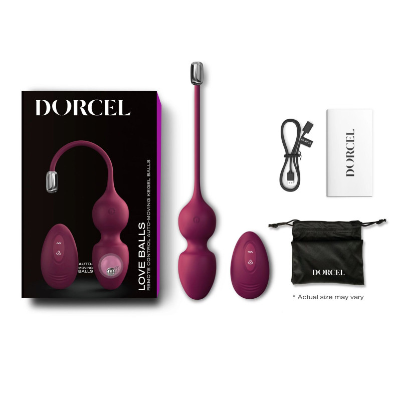 Вагинальные шарики Dorcel LOVE BALLS PLUM, вибрации и движения внутреннего шарика, пульт ДУ Вагинальные шарики Dorcel LOVE BALLS PLUM, вибрации и движения внутреннего шарика, пульт ДУ