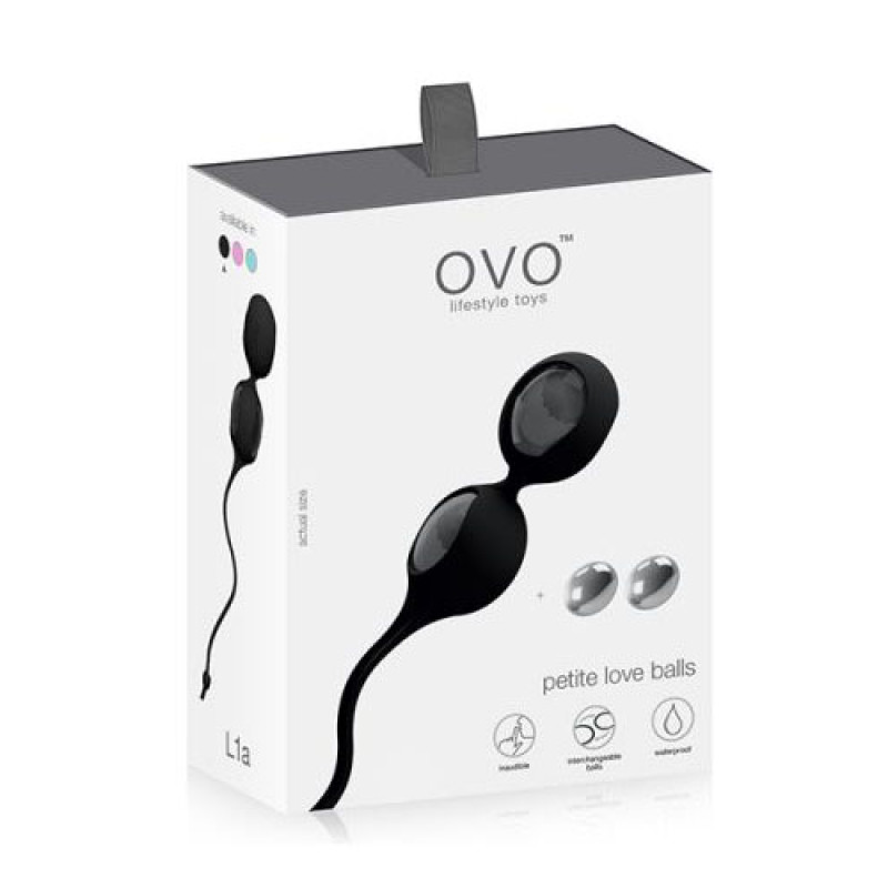 Вагинальные шарики OVO L1A Черные Вагинальные шарики OVO L1A Черные
