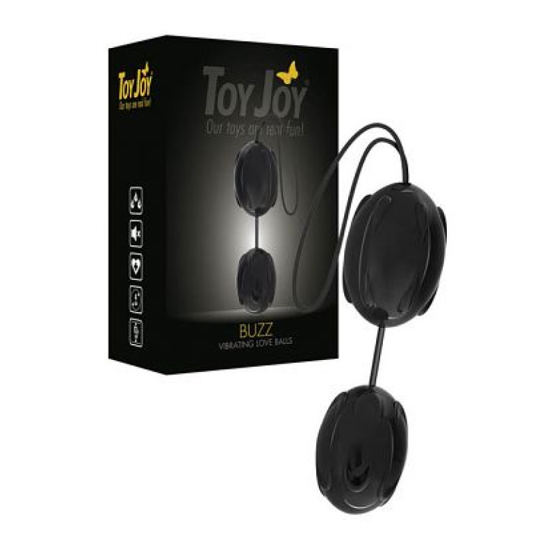Виброшарики Toy Joy Buzz Vibrating Love Balls Черные Виброшарики Toy Joy Buzz Vibrating Love Balls Черные