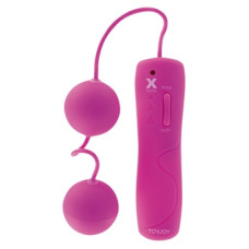 Вагинальные шарики с вибрацией Toy Joy Funky Duo Power Balls Фиолетовые