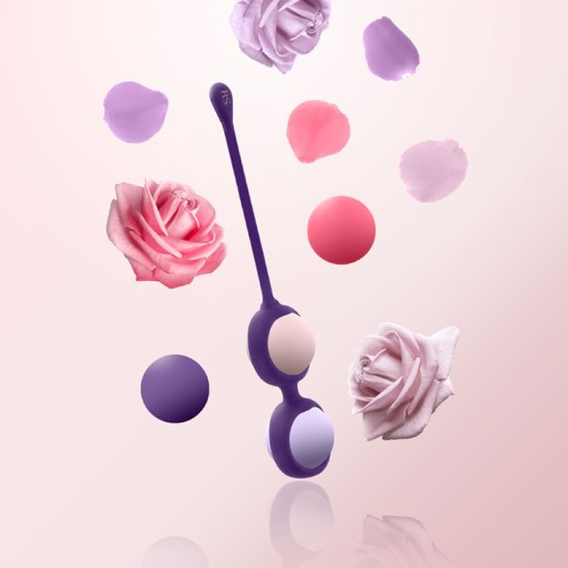 Набор вагинальных шариков Rianne S: Pussy Playballs Кораловый, вес 15г, 25г, 35г, 55г, монолитные Набор вагинальных шариков Rianne S: Pussy Playballs Кораловый, вес 15г, 25г, 35г, 55г, монолитные