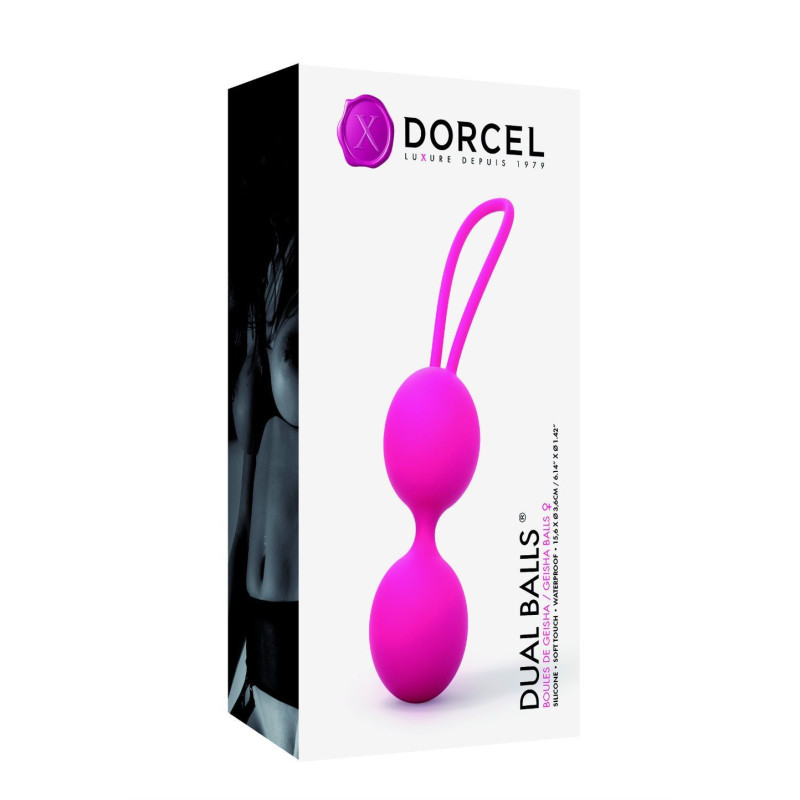 Вагинальные шарики Dorcel Dual Balls Magenta, диаметр 3,6см, вес 55гр Вагинальные шарики Dorcel Dual Balls Magenta, диаметр 3,6см, вес 55гр