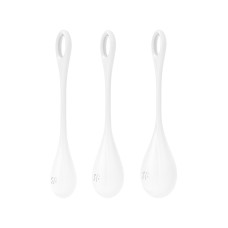 Набор йони бусин Satisfyer Yoni Power 1 White, диаметр 2-2,5-3см, вес 22-46-74гр