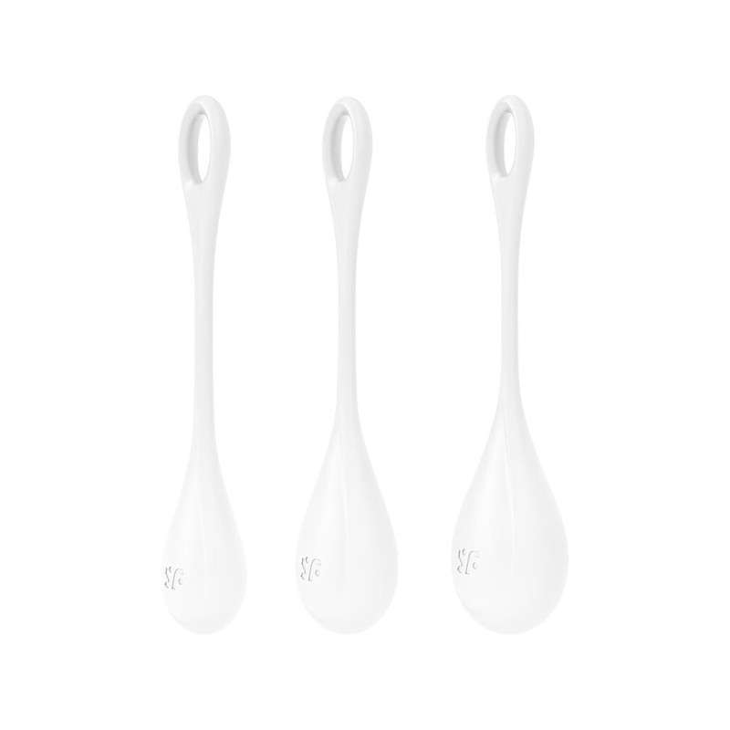 Набор йони бусин Satisfyer Yoni Power 1 White, диаметр 2-2,5-3см, вес 22-46-74гр Набор йони бусин Satisfyer Yoni Power 1 White, диаметр 2-2,5-3см, вес 22-46-74гр
