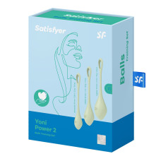 Набор йони бусин Satisfyer Yoni Power 2, диаметр 2-2,5-3 см, вес 22-44-73 гр Зеленый