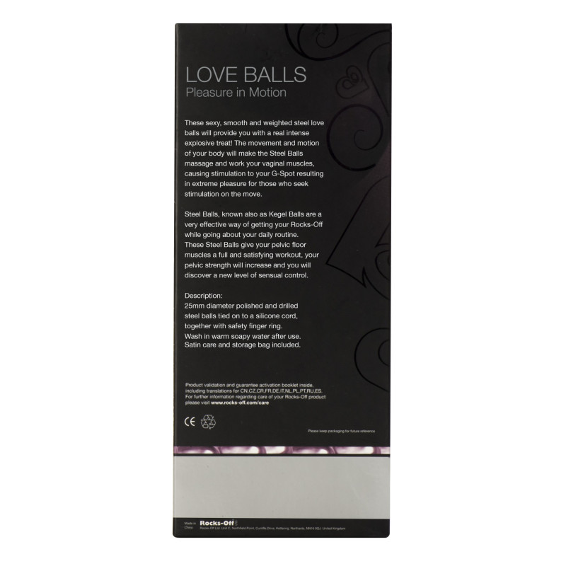 Вагінальні кулі Rocks Off Love Balls Сріблястий Вагінальні кулі Rocks Off Love Balls Сріблястий