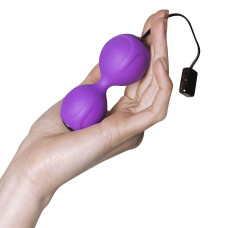 Вагинальные шарики с вибрацией Adrien Lastic Kegel Vibe Фиолетовый