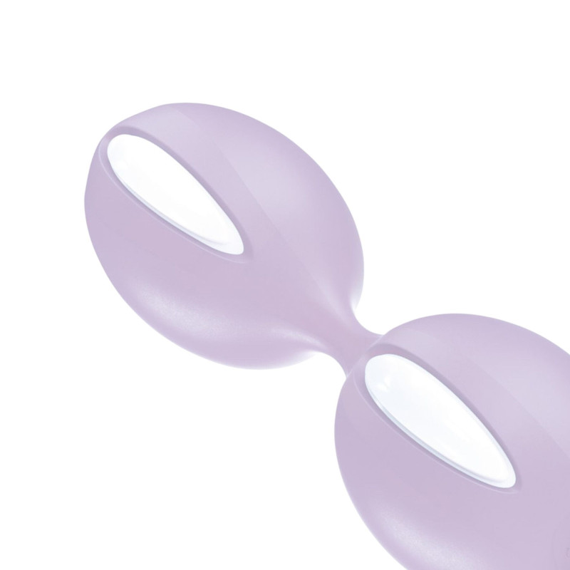 Вагинальные шарики Fun Factory SMARTBALLS DUO, сиренево-белые, 2 шт, диаметр 3,2 и 3,6 см Вагинальные шарики Fun Factory SMARTBALLS DUO, сиренево-белые, 2 шт, диаметр 3,2 и 3,6 см