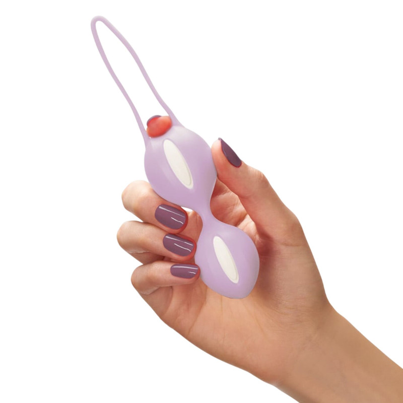 Вагинальные шарики Fun Factory SMARTBALLS DUO, сиренево-белые, 2 шт, диаметр 3,2 и 3,6 см Вагинальные шарики Fun Factory SMARTBALLS DUO, сиренево-белые, 2 шт, диаметр 3,2 и 3,6 см