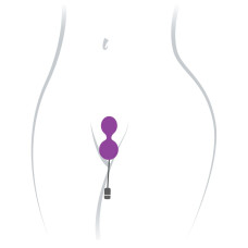 Вагинальные шарики с вибрацией Adrien Lastic Kegel Vibe Фиолетовый