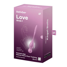 Вагинальные смарт-шарики с вибрацией Satisfyer Love Birds 1 Connect App Pink, 78 г