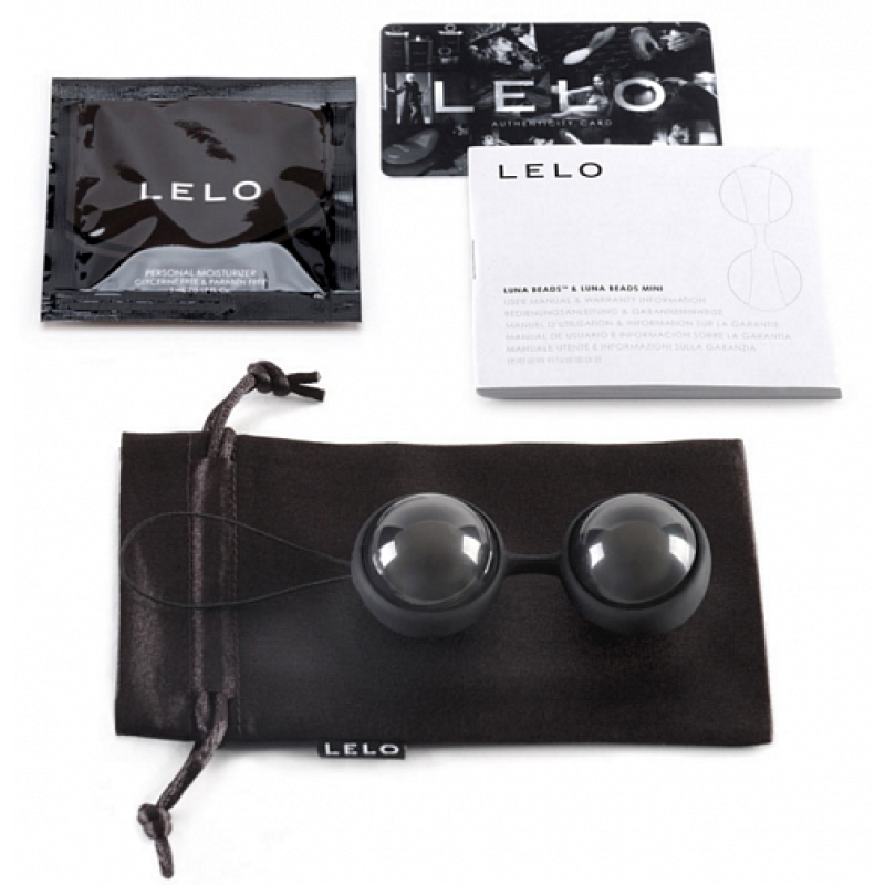 Вагінальні кульки Lelo Luna Beads 3,5 см Чорні Вагінальні кульки Lelo Luna Beads 3,5 см Чорні