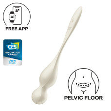 Вагинальные смарт-шарики с вибрацией Satisfyer Love Birds 1 Connect App White, 78 г