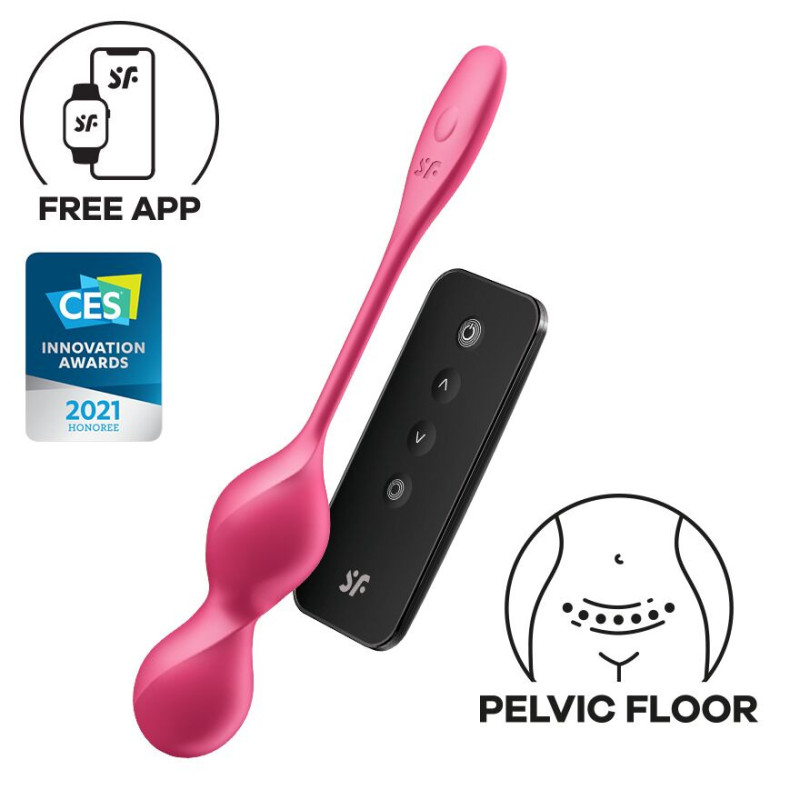 Вагинальные смарт-шарики с вибрацией Satisfyer Love Birds 2 Connect App Red, 86 г, пульт ДУ Вагинальные смарт-шарики с вибрацией Satisfyer Love Birds 2 Connect App Red, 86 г, пульт ДУ