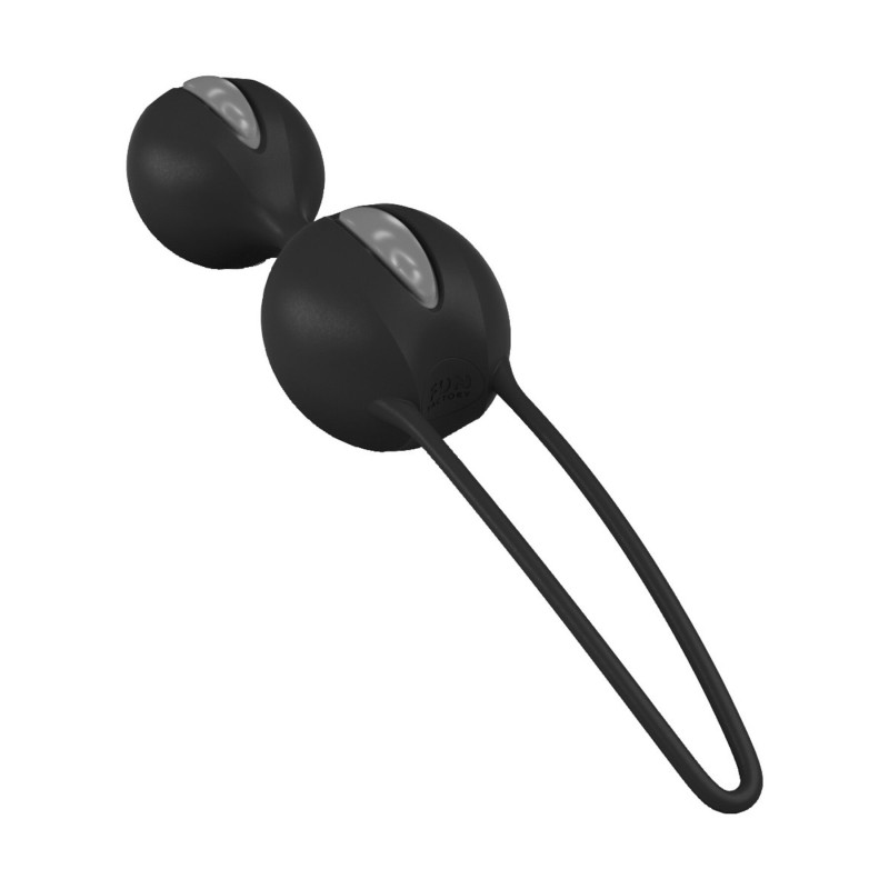 Вагинальные шарики Fun Factory SMARTBALLS DUO, черно-серые, 2 шт, диаметр 3,2 и 3,6 см Вагинальные шарики Fun Factory SMARTBALLS DUO, черно-серые, 2 шт, диаметр 3,2 и 3,6 см