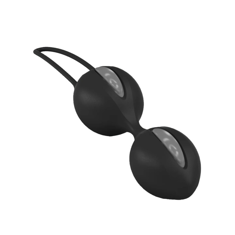 Вагинальные шарики Fun Factory SMARTBALLS DUO, черно-серые, 2 шт, диаметр 3,2 и 3,6 см Вагинальные шарики Fun Factory SMARTBALLS DUO, черно-серые, 2 шт, диаметр 3,2 и 3,6 см