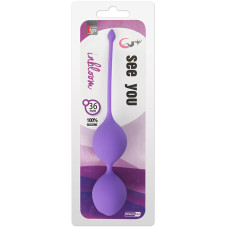 Вагінальні кульки Dreamtoys SEE YOU IN BLOOM DUO BALLS 3,6 см Фіолетові