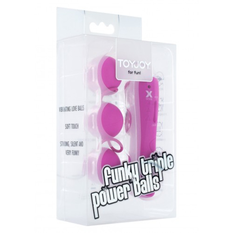Вагинальные шарики с вибрацией Toy Joy Funky Triple Power Balls Фиолетовые Вагинальные шарики с вибрацией Toy Joy Funky Triple Power Balls Фиолетовые